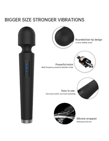 ARMONY - X POWER LARGE MASSAGER and VIBRATOR 7 VIBRATIONS BLACK