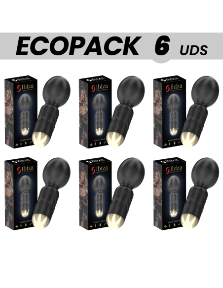 ECOPACKS 6 UNITS - IBIZA POCKET WAND VIBRATOR