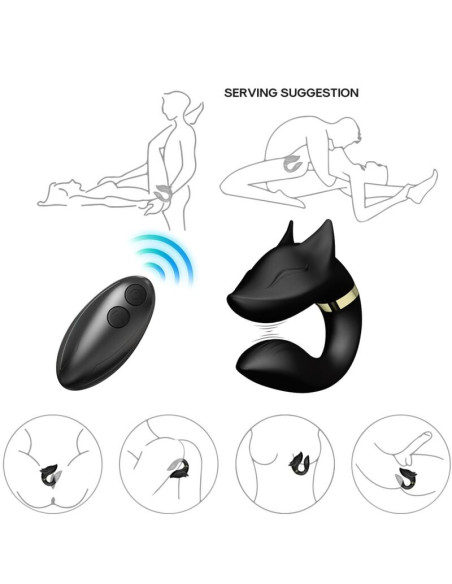 ARMONY - FOX VIBRATOR FOR COUPLES REMOTE CONTROL BLACK