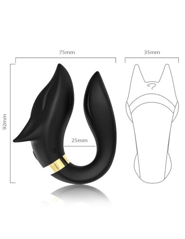 ARMONY - FOX VIBRATOR FOR COUPLES REMOTE CONTROL BLACK