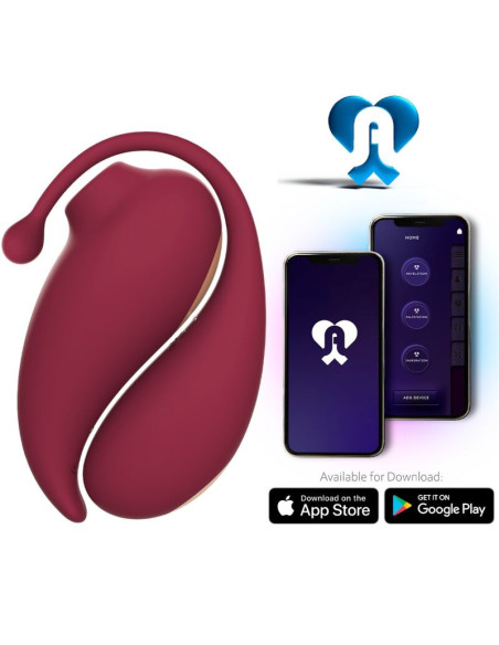ADRIEN LASTIC - INSPIRATION CLITORIS SUCKER RED VIBRATING EGG - FREE APP