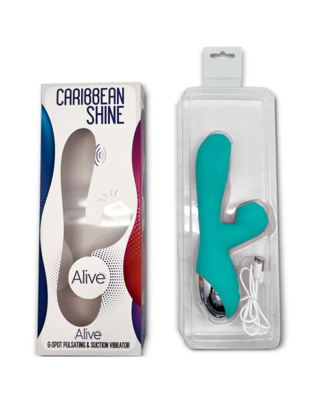 ALIVE - CARIBBEAN SHINE VIBRATORIUS IR SUCTION BLUE