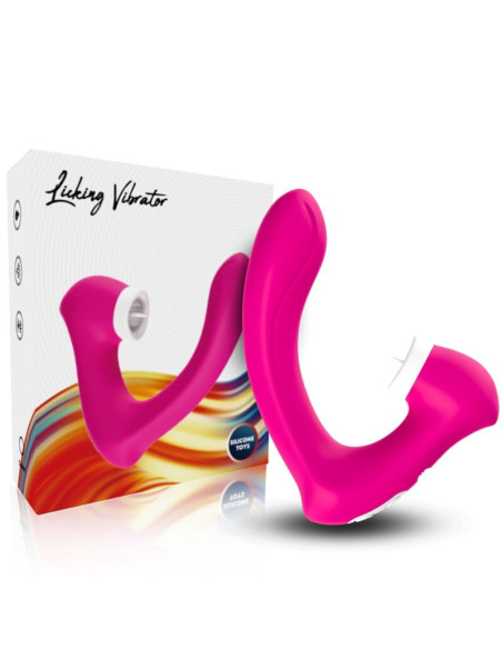 ARMONY - SECRETKISS LICKING VIBRATING CLIT and VIBRATOR CURVED FUCHSIA