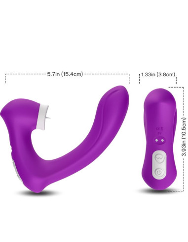 ARMONY - SECRETKISS LICKING VIBRATING CLIT and VIBRATOR CURVED PURPLE