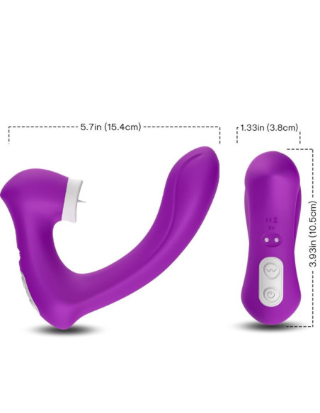 ARMONY - SECRETKISS LICKING VIBRATING CLIT and VIBRATOR CURVED PURPLE