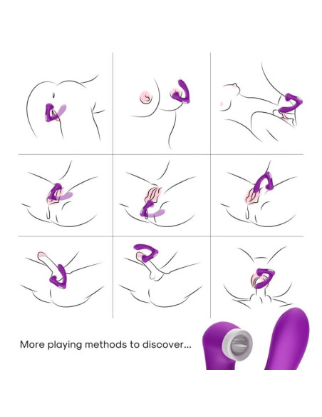 ARMONY - SECRETKISS LICKING VIBRATING CLIT and VIBRATOR CURVED PURPLE