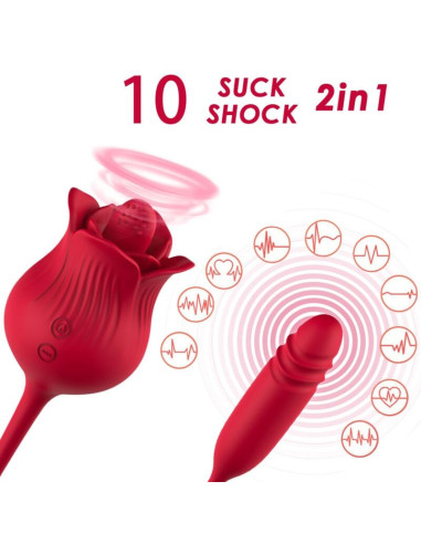 ARMONY - ROSELIP LICKING VIBRATING CLIT and VIBRATOR RED