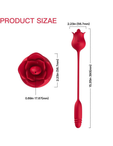 ARMONY - ROSELIP LICKING VIBRATING CLIT and VIBRATOR RED