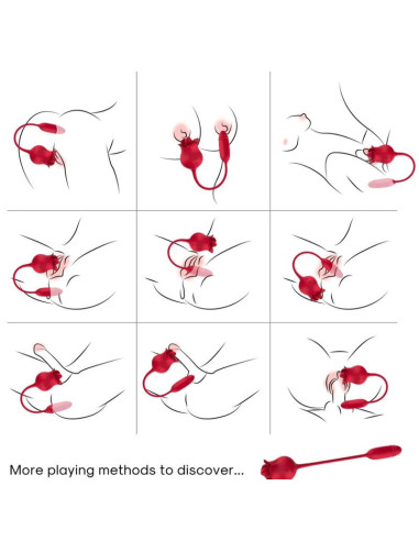 ARMONY - ROSELIP LICKING VIBRATING CLIT and VIBRATOR RED