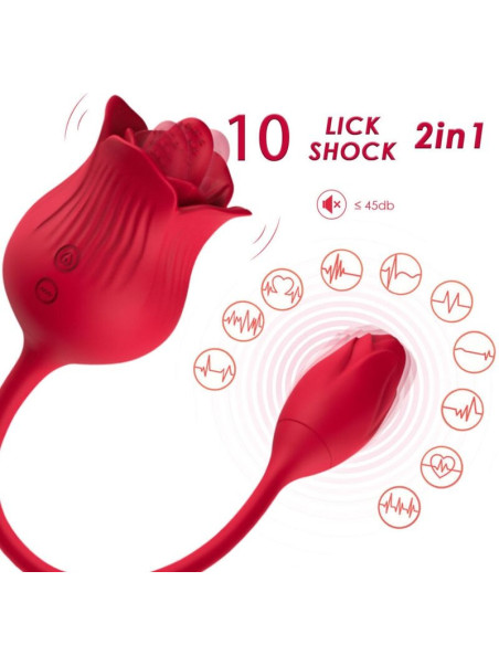 ARMONY - PINK CLITORIS STIMULATOR VIBRATOR WITH TAIL 10 MODES RED