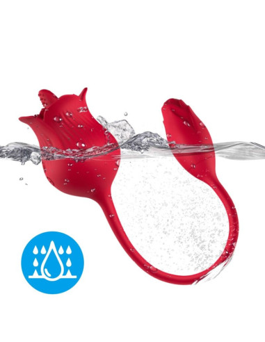 ARMONY - PINK CLITORIS STIMULATOR VIBRATOR WITH TAIL 10 MODES RED