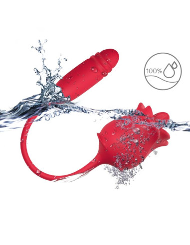 ARMONY - 3-IN-1 PINK, STIMULATOR, SUCTION AND UPandDOWN WITH RED TAIL