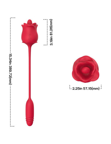 ARMONY - 3-IN-1 PINK, STIMULATOR, SUCTION AND UPandDOWN WITH RED TAIL