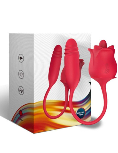 ARMONY - 3-IN-1 PINK, STIMULATOR, SUCTION AND UPandDOWN WITH RED TAIL