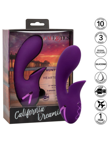CALEXOTICS - HUNTINGTON BEACH HEARTBREAKER STIMULATOR and SUCTIONER PURPLE BY CALIFORNIA DREAMING