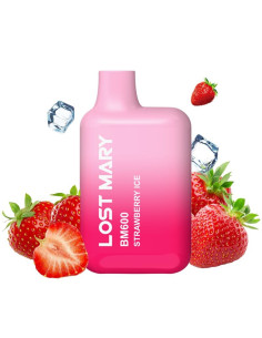 LOST MARY - (EXHIBITOR PROFESSIONAL PACK -10 UNITS) BM600 NICOTINE VAPER 2 DISPOSABLE STRAWBERRY ICE 2