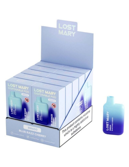 LOST MARY - BM600 NICOTINE VAPER 2 DISPOSABLE BLUE RAZZ CHERRY