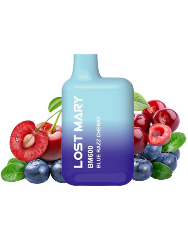 LOST MARY - (EXHIBITOR PROFESSIONAL PACK -10 UNITS) BM600 NICOTINE VAPER 2 DISPOSABLE BLUE RAZZ CHERRY
