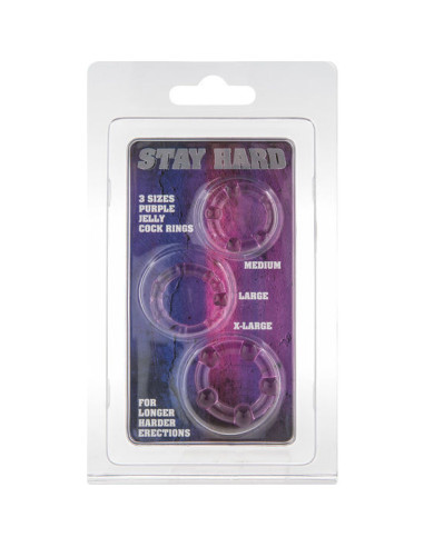 SEVEN CREATIONS - SET OF THREE LILAC PENIS RINGS