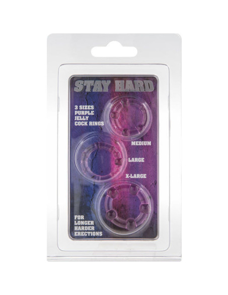 SEVEN CREATIONS - SET OF THREE LILAC PENIS RINGS