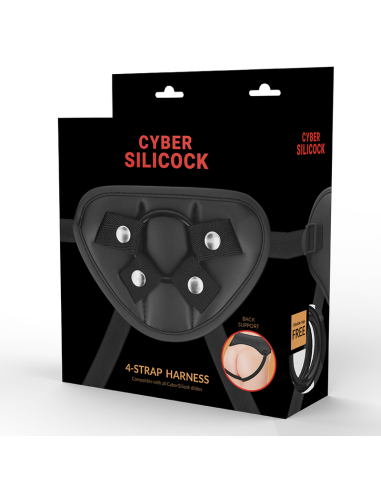 CYBER SILICOCK - STRAP-ON HARNESS WITH 3 RINGS FREE