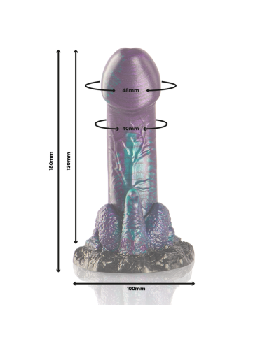 EPIC - BASILISK dvigubas žvynuotas dildo, mažas dydis