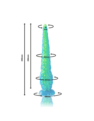 EPIC - SCYLLA fluorescencinis plonas čiuptuvas-dildo, mažas dydis