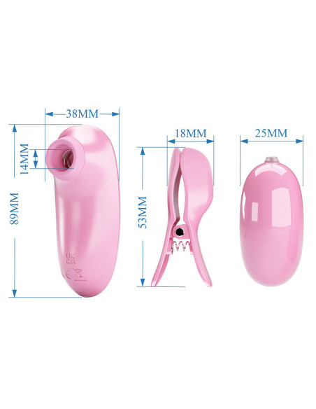 PRETTY LOVE - IMONIE 3-IN-1 MULTIFUNCTIONAL SET WITH SUCTION CUP, NIPPLES AND CLITORIS
