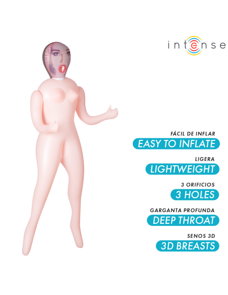 INTENSE DOLLS - MONIQUE INFLATABLE DOLL WITH THREE ORIFICES
