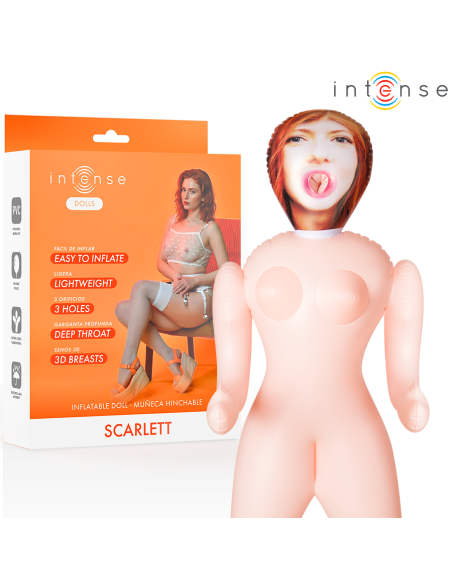 INTENSE DOLLS - SCARLETT INFLATABLE DOLL WITH THREE ORIFICES
