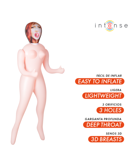 INTENSE DOLLS - SCARLETT INFLATABLE DOLL WITH THREE ORIFICES