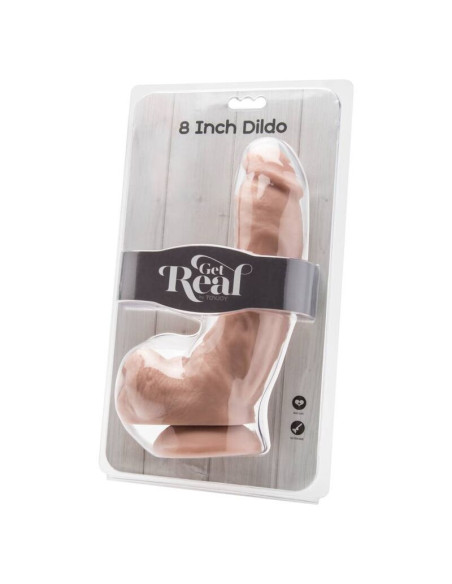 GET REAL - DILDO 20,5 CM WITH BALLS SKIN