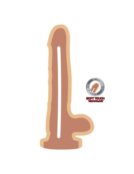 GET REAL - DUAL DENSITY DILDO 12 CM BALLS SKIN