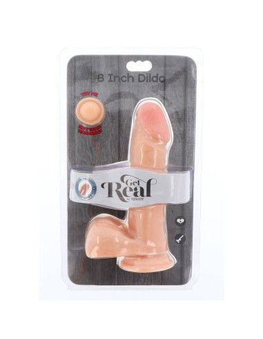 GET REAL - DUAL DENSITY DILDO 18 CM BALLS SKIN