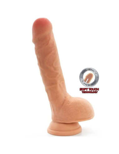 GET REAL - DUAL DENSITY DILDO 25,5 CM BALLS SKIN