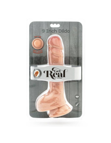 GET REAL - DUAL DENSITY DILDO 25,5 CM BALLS SKIN