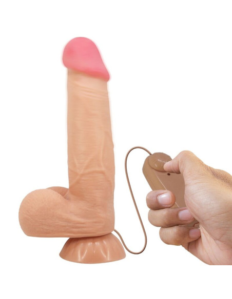 PRETTY LOVE - SLIDING SKIN SERIES REALISTIC DILDO WITH SLIDING SKIN SUCTION CUP REMOTE CONTROL FLESH 21.8 CM
