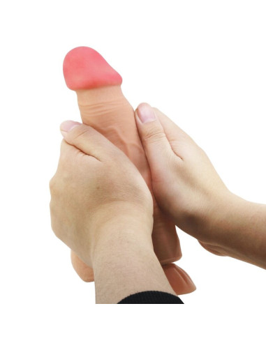PRETTY LOVE - SLIDING SKIN SERIES REALISTIC DILDO WITH SLIDING SKIN SUCTION CUP REMOTE CONTROL FLESH 21.8 CM