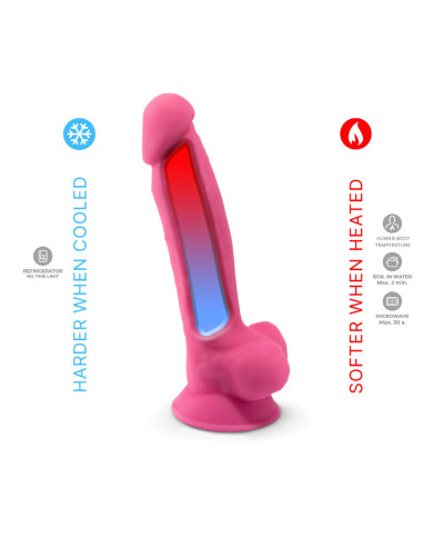 SILEXD - MODEL 1 REALISTIC PENIS PREMIUM SILICONE SILEXPAN FLUORESCENT PINK 17.5 CM