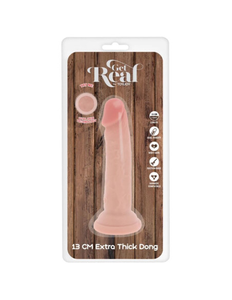 GET REAL - DELUXE THICK DOUBLE-DENSITY TPE DONG 13 CM