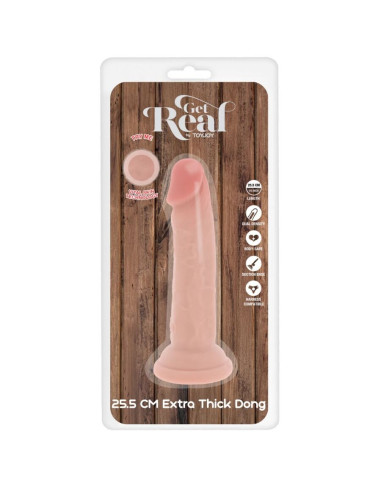 GET REAL - DELUXE THICK DOUBLE-DENSITY TPE DONG 25.5 CM