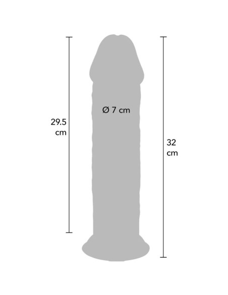 GET REAL - DELUXE THICK DOUBLE-DENSITY TPE DONG 32 CM