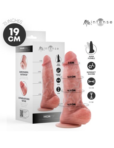 MR „INTENSE“ – MAŽAS SPENCER SILIKONINIS DILDO 19 CM –Ø– 4,5 CM