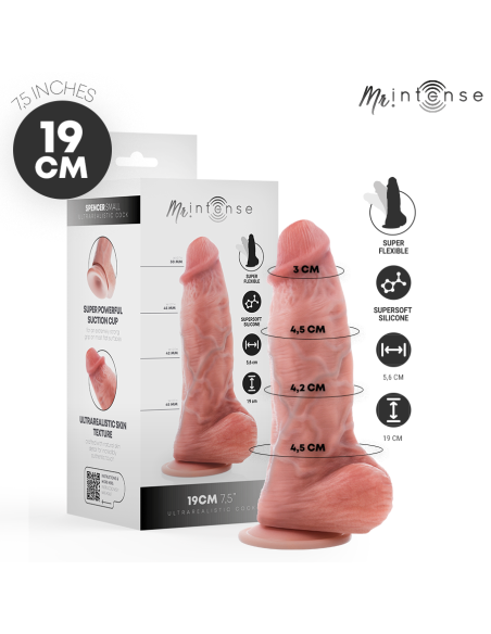 MR INTENSE - SMALL SPENCER SILICONE DILDO 19 CM -Ø- 4.5 CM