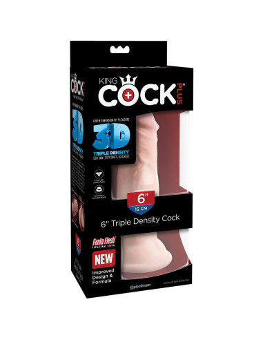 KING COCK - TRIPLE DENSITY DILDO 15 CM