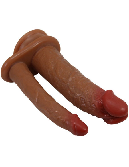 PRETTY LOVE - GORAN DVIGUBA DILDO REALISTINĖ NATŪRALI MULATO