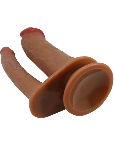 PRETTY LOVE - GORAN DVIGUBA DILDO REALISTINĖ NATŪRALI MULATO