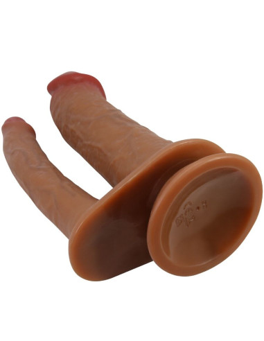 PRETTY LOVE - HULBERT DOUBLE REALISTIC DILDO WITH VIBRATION MULATO