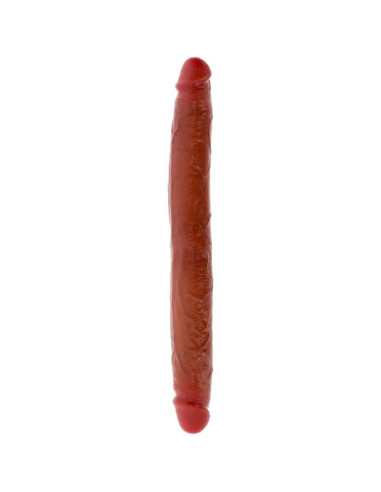 GET REAL - DVIGUBAS SILIKONINIS DILDO CARAMEL 35 CM