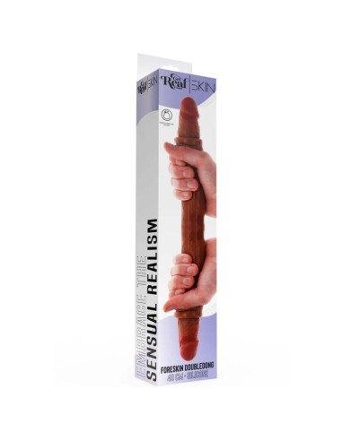 GET REAL - DOUBLE-ENDED SILICONE DILDO CARAMEL 40 CM